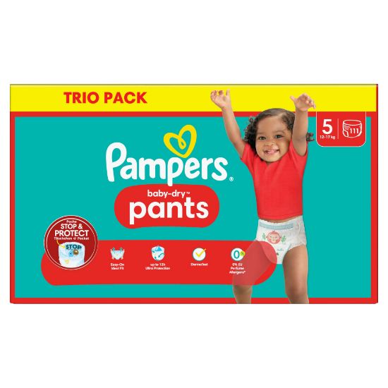 Couches-Culottes Pampers Baby-Dry Pants Taille 5, 12-17 kg, Mega Pack 111 couches