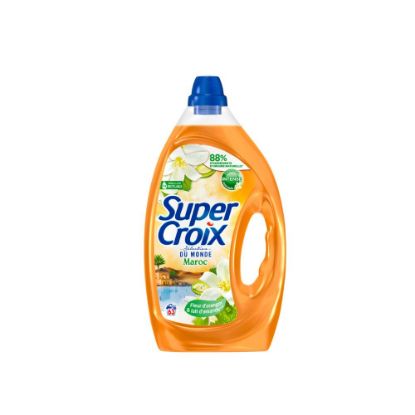 Image de Lessive liquide Super Croix Maroc Fleur D'Oranger & Lait D'Amande , 2,835L , 63 lavages