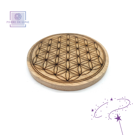 Picture of Plaque fleur de vie en bois 10 cm - épaisseur 8mm