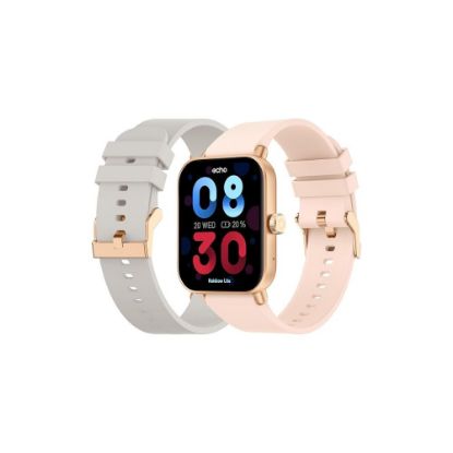 Picture of ECHO Rainbow Lite - Montre Connectée Femme 1.83'' - Appel Bluetooth/sans Fil & Capteurs Santé - Modes Sport avec Coaching - 2 Bracelets Gomme - Légère & étanche - Android/iOS - Rose