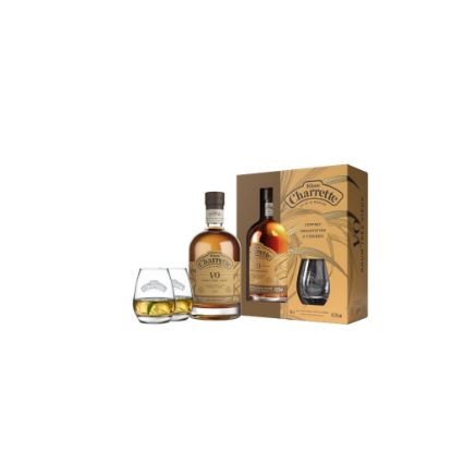 Image de Rhum Charrette Vieux VO 70CL - 40,3° - Coffret 2 verres