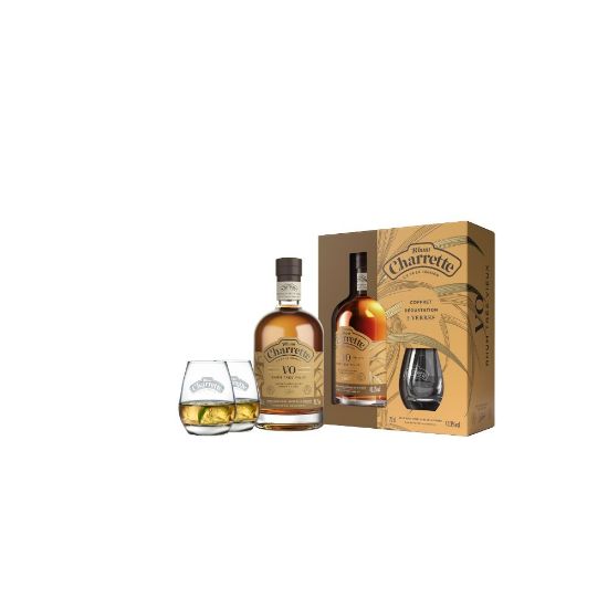 Picture of Rhum Charrette Vieux VO 70CL - 40,3° - Coffret 2 verres