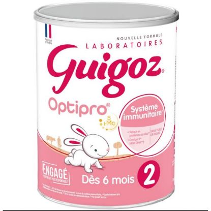 Image de Guigoz Optipro 2eme Age lait bébé boîte 830g