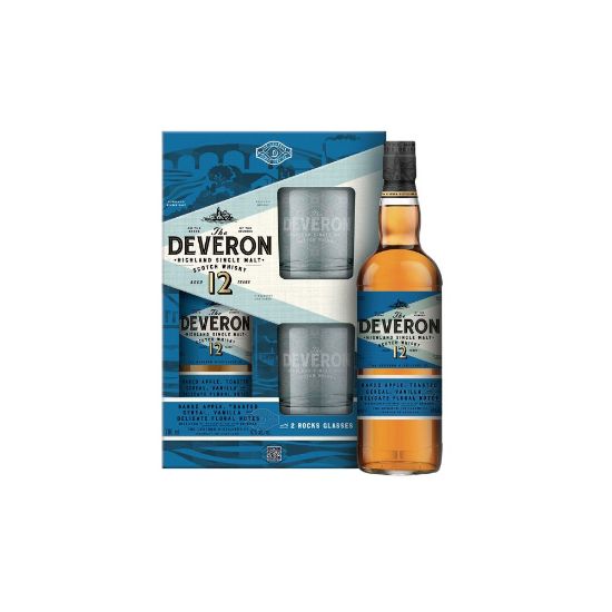 Picture of Coffret The Deveron 12 ans Highland Single Malt Scotch Whisky + 2 verres - 70cl - 40°