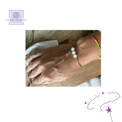 Picture of Bracelet acier inoxydable et pierre de lune