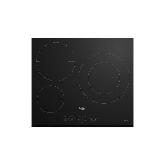 Picture of Plaque de cuisson encastrable 60cm induction 3 foyers 7200W - BEKO b300 HII63200MTB