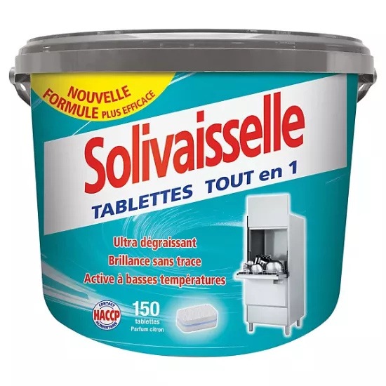 Solivaisselle Tablettes lave-vaisselle 5 en 1 - Solipro (Seau de 150 doses)