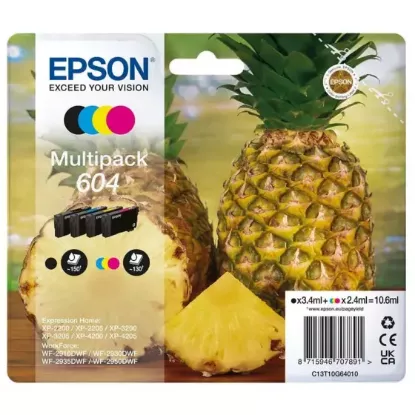 Cartouche d'encre EPSON 604 Ananas Noir et couleur, Multipack de marque Epson 604 - Ananas - 4 couleurs