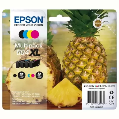 Cartouche d'encre EPSON 604 XL Ananas Noir et couleur, Multipack de marque Epson 604 XL - Ananas - 4 couleurs