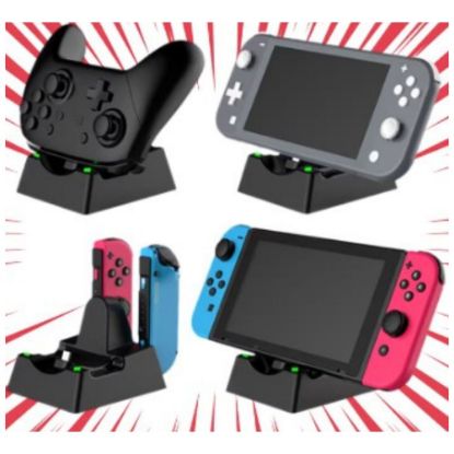 Image de Station de charge pour Nintendo Manette Pro Controller, Joy-Cons, Switch/Switch OLED/Switch Lite - Akuma Cyber V02