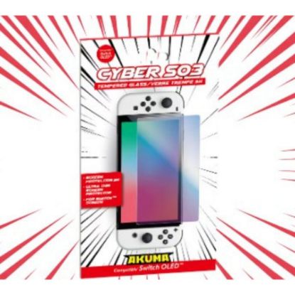 Image de Protection ecran Verre Trempe pour Nintendo Switch OLED - Akuma Cyber S03