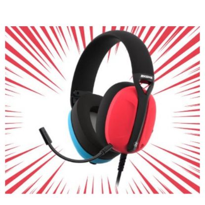 Picture of Casque gaming stereo filaire ultraleger pour Switch, rouge / bleu - Akuma Seine H03 R