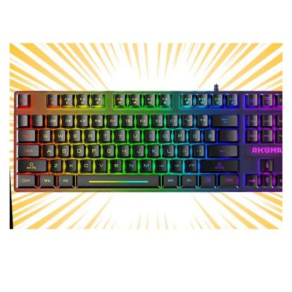 Image de Clavier gaming compact / Membrane ultra-reactive / Macros et effets programmables / Eclairage RGB - Akuma Shonen T02