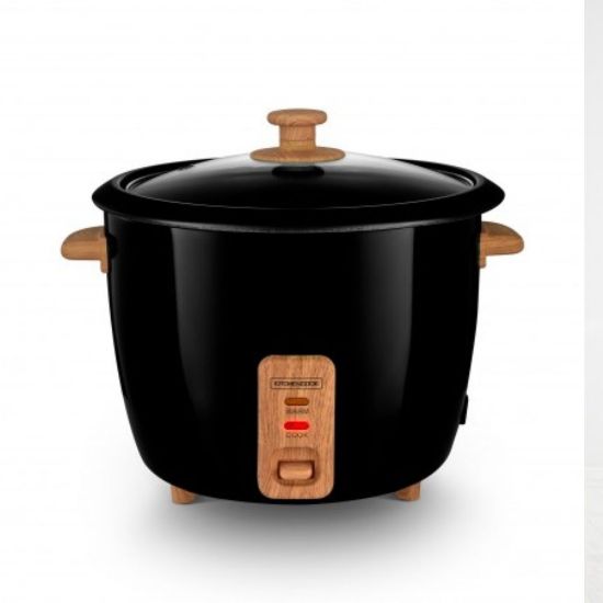 Image de CUISEUR À RIZ 1.8L AVEC PANIER VAPEUR – JAPAN X WOOD BLACK KITCHENCOOK