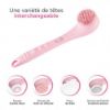 Image de Brosse de douche électrique rose sans fil 4en1 CLEANBODY Yoghi