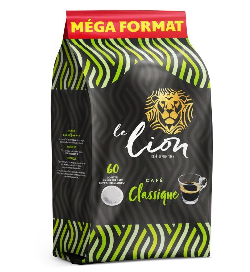 Picture of Sachet Café LE LION Classique 100% Arabica 7g x 60 dosettes compatibles Senseo