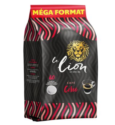 Image de Sachet Café LE LION Corsé 100% Arabica 7g x 60 dosettes compatibles Senseo