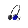 Image de Casque filaire supra-auriculaire léger et pliable avec télécommande et micro - JVC HA-S160M - Bleu