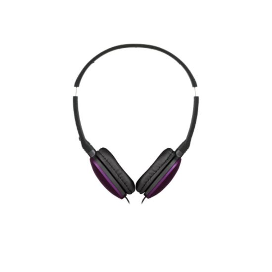 Image de Casque filaire supra-auriculaire léger et pliable avec télécommande et micro - JVC HA-S160M - Violet