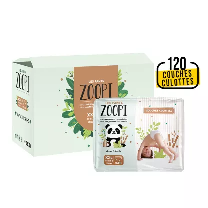 ZOOPI Couches culottes - Taille XXL - 15Kg  et +  (Carton 40 couches)