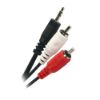 Image de CÂBLE JACK 3.5 / 2 RCA, STEREO, M / M, NOIR, 1.5M