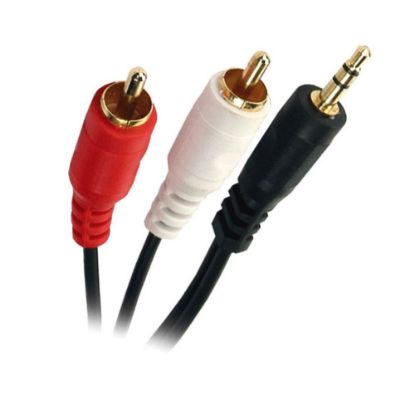 Picture of CÂBLE JACK 3.5 / 2 RCA, STEREO, M / M, NOIR, 5M