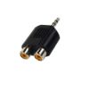 Picture of ADAPTATEUR JACK 3.5 / 2 RCA, STEREO, M / F, NOIR