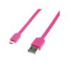 Image de CÂBLE USB-A / MICRO-USB, USB 2.0, M / M, ROSE, 1M