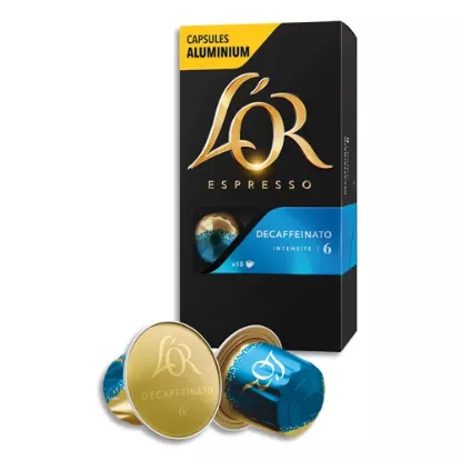 Café L'OR Espresso Ristretto Décaféiné – 10 Capsules Compatibles Nespresso®