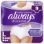 Culottes Fuites Urinaires Proctection Integrale Taille L Blanc Discreet ALWAYS (9 serviettes)