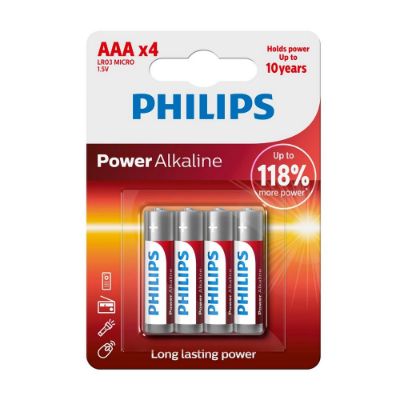 Piles AAA LR03 - lot de 4 - Philips LR03P4B/10