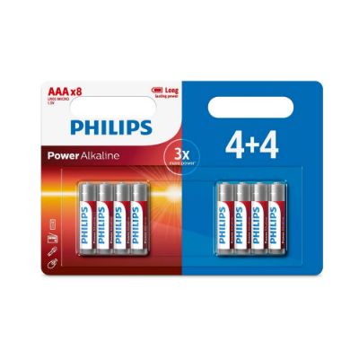 Piles AAA LR03 - lot de 4+4 - Philips LR03P8BP/10