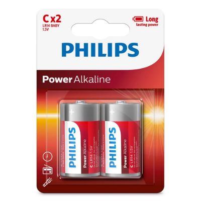 Piles C LR14 - lot de 2 - Philips LR14P2B/10