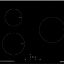 Image de Plaque de cuisson encastrable 60cm 3 foyers induction - Kryster KIND3ZX4 - Verre noir