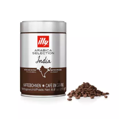 Illy Sélection Arabica Inde – Café en Grains 250g – Intense et Épicé