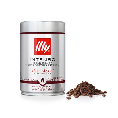 Illy Intenso – Café en Grains 250g – Torréfaction Intense – Corsé et Aromatique