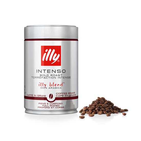 Illy Intenso – Café en Grains 250g – Torréfaction Intense – Corsé et Aromatique