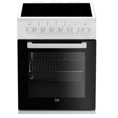 Picture of Cuisinière vitrocéramique 60l | 4 feux | Blanc 5800W 50cm | BEKO FSS57100GW