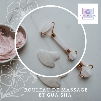 Picture of Pack visage Quartz Blanc – Gua Sha & Rouleau de Massage Visage