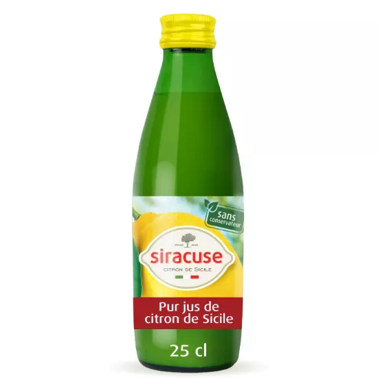 Jus de Citron Pur de Sicile SIRACUSE – 25 cl
