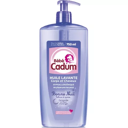 Huile Lavante Apaisante Bonne Nuit Cadum, 750mL