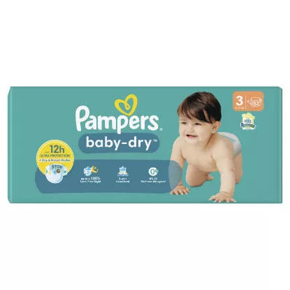 Couches Bébé Pampers Baby-Dry Taille 3 (6-10 kg) - 52 couches
