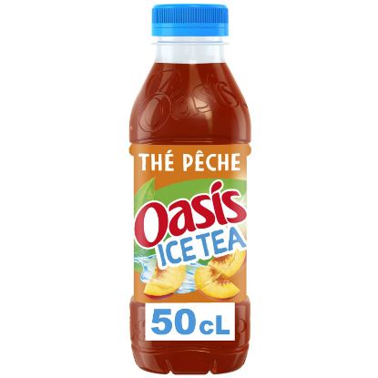 Boisson Oasis Ice Tea Pêche – 50 cl – Sans gaz – Thé glacé sucré