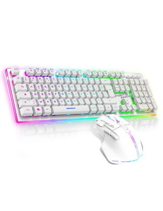 Pack Gamer SPIRIT OF GAMER ULTIMATE 600 ARTIC – Clavier + Souris – RGB – Haute Performance – Blanc