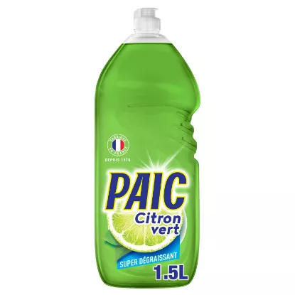Liquide vaisselle Citron Vert Super Dégraissant PAIC - Bidon 1,5L