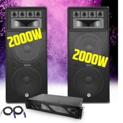 Picture of BM SONIC - Enceinte Pro Paire d'enceintes passives sono 2x15/38cm 2x2000W 3 voies