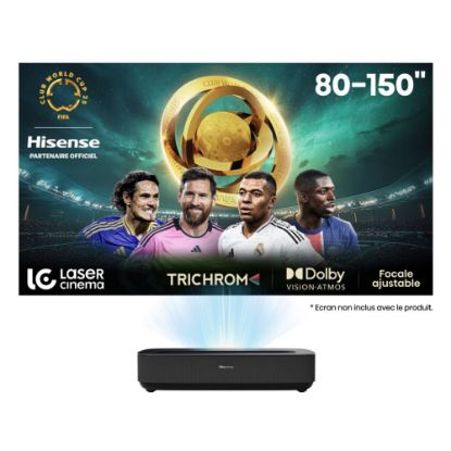 Image de Hisense PL2 Laser Cinéma – Projecteur UST 4K HDR, Dolby Vision & Atmos, Vidaa U 7.0 – Focale ajustable 80–150″