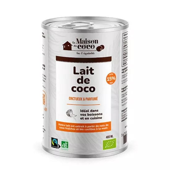Lait de coco bio 15% mg - boîte 400 ml