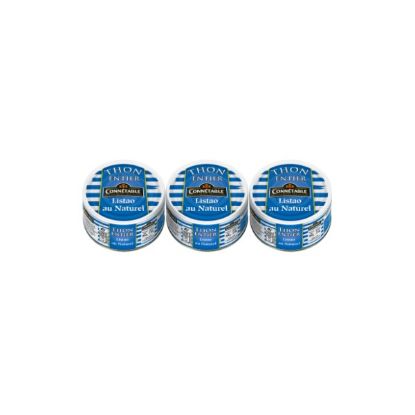 THON ENTIER au naturel 100% filets - Connétable - Lot de 3 x 200g