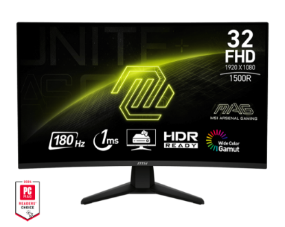Écran Gamer MSI MAG 32C6 – 32″ FHD incurvé (1500R), 180 Hz, 1 ms MPRT, VA, Adaptive‑Sync, HDR Ready